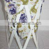 Folding Wooden Canvas Bag Laundry Hamper thumbnail-1