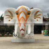 Tall 5m Fiberglass Elephant Landscape Sculpture thumbnail-6