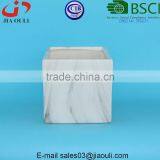 12cm Marble Design Ceramic Square Plant Pot thumbnail-1