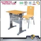 School furniture wholesale chair and table study table and chair single person study desk with metal legs