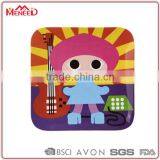 Funny Guitar Printing Design Square Plate Melamine Kid Wares thumbnail-1