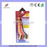 Zinc Coated Wire Brush With3 Colors Plastic Handle thumbnail-2