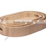Wooden Oval Tray Set 3 Size With Handel thumbnail-1