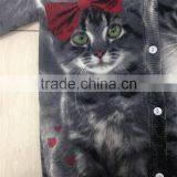 Children's no Hand Feeling Reactive Printing 100% Cotton Cardigan Sweater thumbnail-3