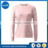 UK Slim Fit Fashion Simple Light Pink Lady Sweatshirts Bulk in China thumbnail-1