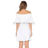 Good Quality Silk Chiffon Dress Patterns Ladies White Backless Short Dress thumbnail-3