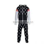 Hot Sale 100%cotton Star Print Hooded Onesie With Side Pocket Mens Onesie thumbnail-3