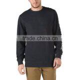 Side Sleeve Crew Neck Sweatshirt Customize 100% Cotton Plush Fleece Long Tee Pullover Sweatshirt With Printed Graphic thumbnail-2