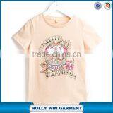 Wholesale Fashion Design Skull Printing Girls T-shirts 95% Cotton 5% Elastane T Shirt
