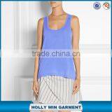 Blue Blank Gym Tank Top for Women
