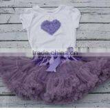 Patriotic Pettiskirts Sets Girls Clothing Cotton Top Set Skirts Chiffon Pettiskirt Set TuTu thumbnail-4