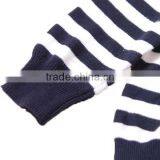 Turn Down Collar Children Stripe Knitting Patterns Sweater thumbnail-4