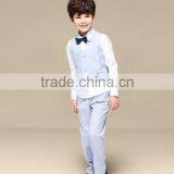 2017 new latest fashion design tie vest coat pant 5 pieces boy suit