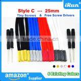 (MOQ:100pcs) Rectangular Metal Aglets Shoe Laces Tips Screw On Replacement ( Set of 4 Tips and Screws Includes Screwdriver) thumbnail-6