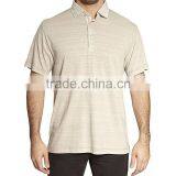 Mens Short Sleeve Slub Cotton Polo T-shirt thumbnail-3