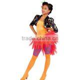 2016 New !!-spandex With Red Short Tulles and Sequin Jacket Performance Wear- Fire Burning Dancing Jazz Costumes thumbnail-1