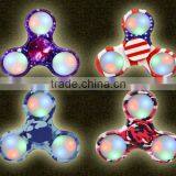 Fingertip Gyro Camouflage LED Glow Gyro Hand Spinner Frilly Fidget With Switch Painted Toys thumbnail-1