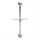 316l surgical steel Tongue Barbell multi-gem ball industrial body piercing jewelry, fashion tongue barbell,tongue rings