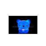 Promotional Gifts Mini Bear Shaped PVC Color Change LED Flashing Keychain CE, RoHS