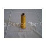 Yellow 40s Spun Polyester Dyed Yarn For Weaving Blanket , Glove