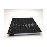 4 Heating Zone Black Four Burner Induction Cooktop , Ceramic Induction Cooker With CE