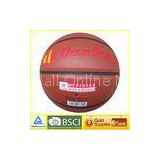 Soft PU Laminated Basketball multi colors , Nylon round official basketball ball