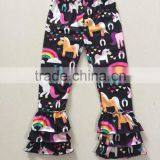 Remake Child Boutique Pants Soft Kids Girls Printed Pattern Icing Ruffle Leggings Pants thumbnail-1