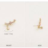 Fashion Jewelry Three Star Crawler Earring thumbnail-3
