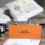 White Embroidered Soft Cotton 100% Towel as a Gift thumbnail-3