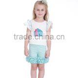 Wholesale Blank Baby Clothes Toddler Summer Pants Girls Icing Ruffle Shorts thumbnail-5