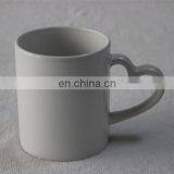 Sublimation Ceramic Cheap Couple Coffee Mug,heart Shape Handle Cheap Cups