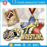 Top Sale Custom Hign Quality Football Gold Award Medals With Ribbons thumbnail-1