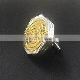 Stock Custom Shape Gold Silver Metal Solid Cufflinks thumbnail-1