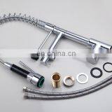 Mixed Brass LED Light Pulling Out Faucet Water Tap For Kitchen thumbnail-5