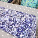 Blue Digital Printed Cotton Liner High Quality Table Runner for Party Home Family Decoration thumbnail-3