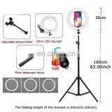 10 Inch 26cm Tiktok Video Photography Makeup Led Fill Ring Light With Tripod Stand 160 210cm thumbnail-4