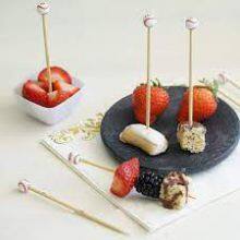 Decorative Cocktail Picks Wood Baseball thumbnail-2