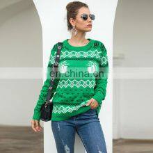 New Ugly Christmas Women's Jacquard Knitwear Long Sleeve Pullover thumbnail-5