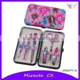 Flower Design Manicure Set Promotional in Metal Case