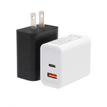 Mobile Phone Chargers, QC3.0 + PD Type C Accessories EU/US Travel Adapter OEM Service
