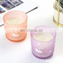 Wholesale Glass Candle Jar Cup Home Decoration Soy Wax Scented Candle Holder Stand Private Label Customized thumbnail-4