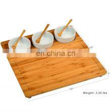 100% Biodegradable Custom Natural Platter Board Bamboo Wooden Chopping Cheese Charcuterie Boards thumbnail-5