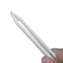 Anti Corrosion and Anti-static White Carbon Fiber Plastic Tweezers 93301 Flat Head thumbnail-1