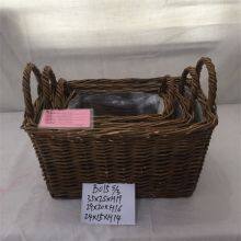 Traditional Craft By Hand Wicker Basket Rectangular Shape Storage Use Seagrass Basket thumbnail-2