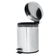 High Quality Eco-Friendly Metal Rubbish Container Foot Petal Garbage Trash Bins thumbnail-3