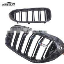 G30 F90 Pre Forged Carbon Fiber Front Bumper Grill Double Line Kidney Front Grille For BMW 5 Series G30 F90 M5 Pre thumbnail-3