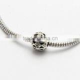 Factory Offer Big Hole Zinc Alloy Beads, DIY Anti-silver Big Hole Metal Beads for Bracelets and Necklace thumbnail-2