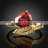 KZCR293 18K Gold Plated Jewelry Love Heart Ring thumbnail-1