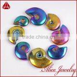 Top Selling Products Natural Rare Ammonite Fossils Cabochon Pendant Charm thumbnail-2