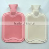 BS white and pink natural rubber hot water bottle 2000ml